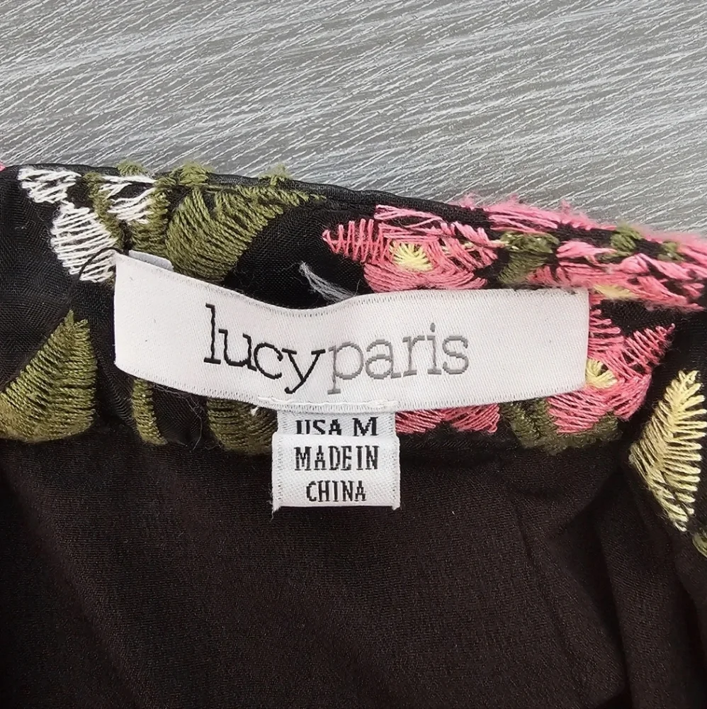 Lucy Paris Chic Floral Embroidered A-line Skirt - Picture 6 of 7